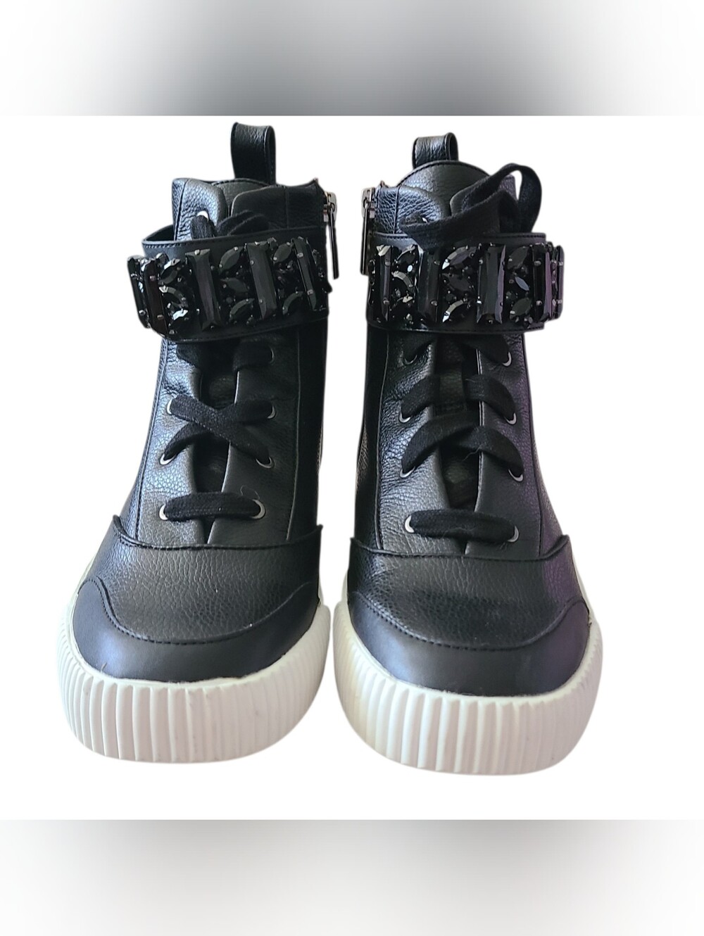 NWOT | KARL LAGERFELD | HIGH TOP SNEAKERS | SIZE 8 - Picture 2 of 12